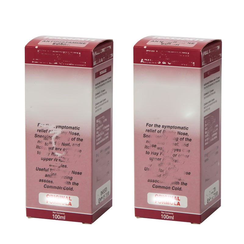 Tussadryl Linctus Packaging Full Set x10